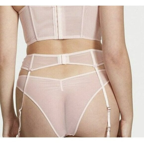 Victoria’s Secret Dream Angels Pink Flora Embroidery Garter M/L - Picture 4 of 4